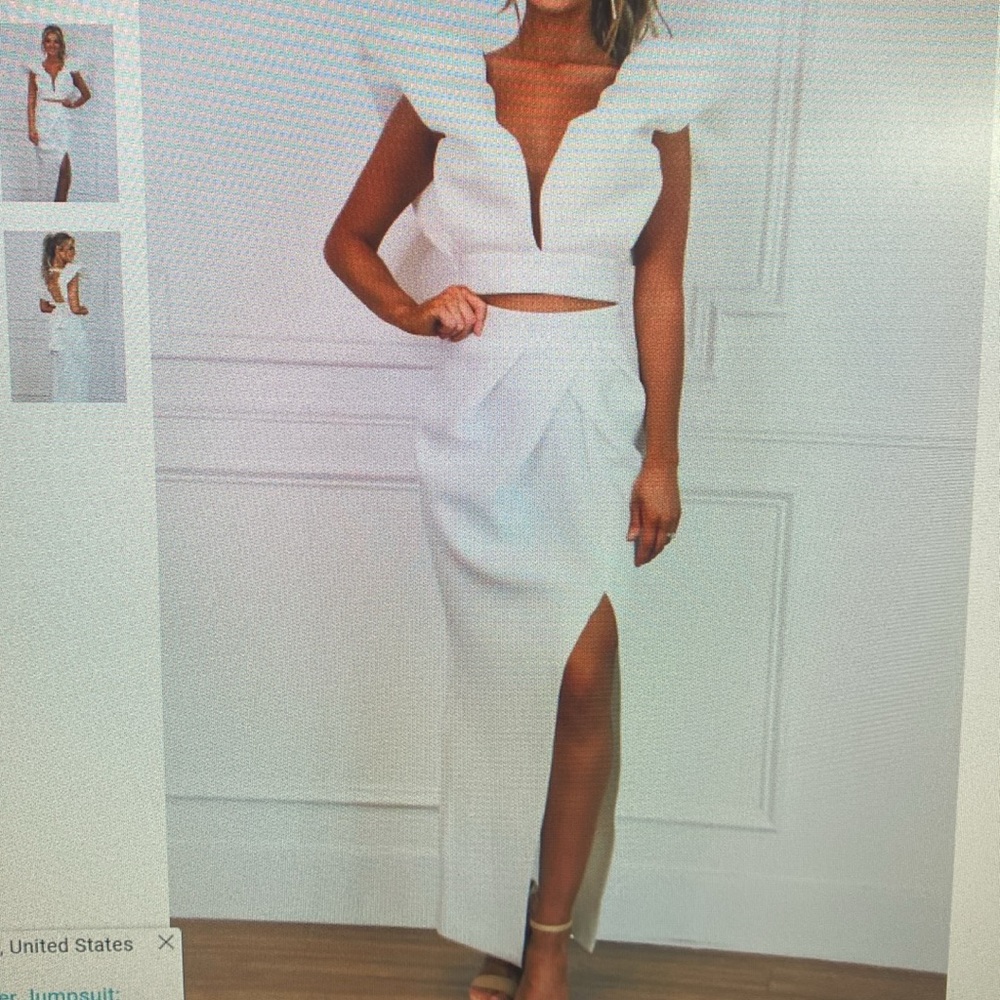 All The Drama Two Piece Set: White